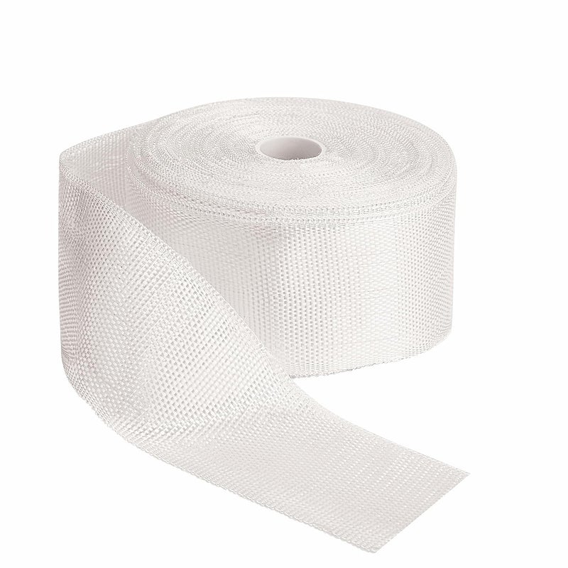 SICCOMA Fiberglass Cloth Roll Non Adhesive Woven Fiberglass Mesh Tape Fiberglass Insulation Tape Plain Weave Fiberglass Cloth Tape for Reinforced Repair Winding, Seams, Boat, Molding (2 in x 99 FT) - Image 1